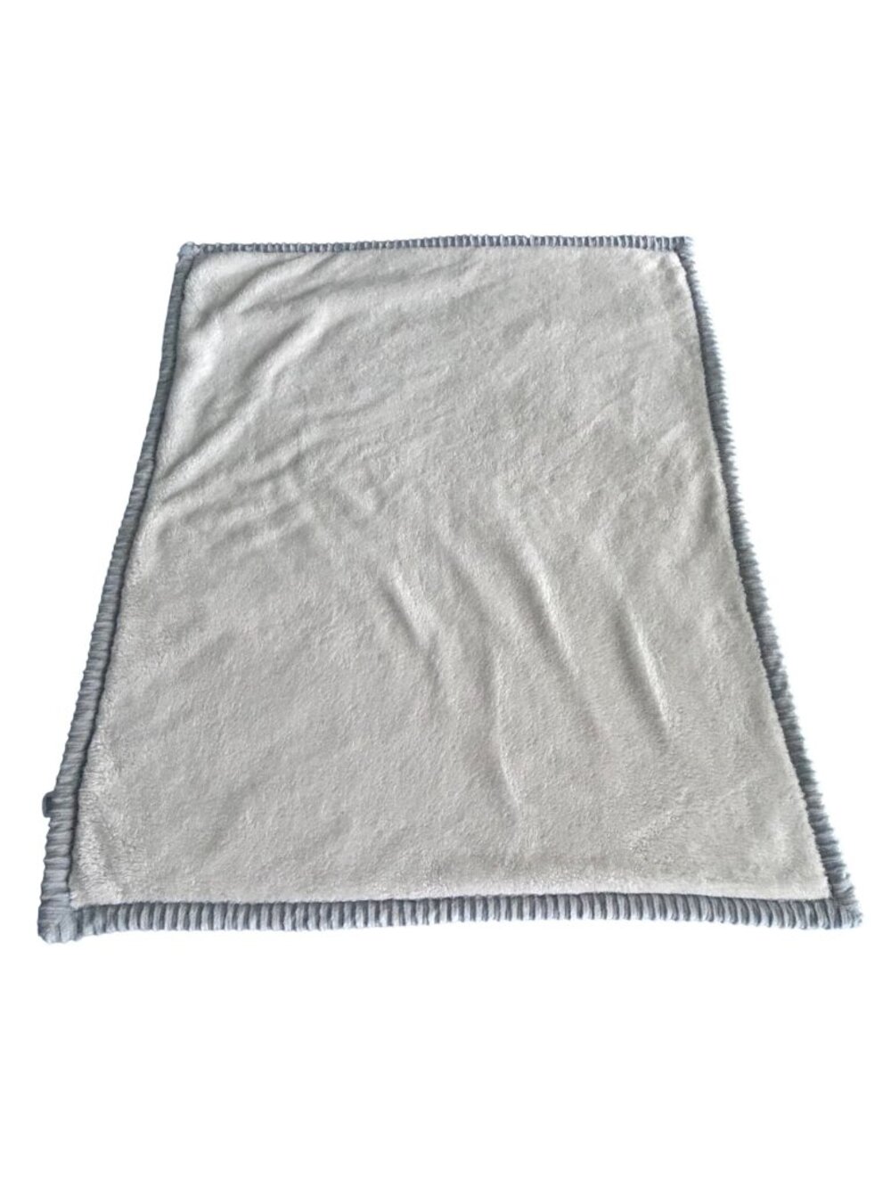 Chick Pea Baby Sherpa Blanket 30"x36" Soft Gray Plush Lovey
